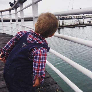 Nothing is cuter than little boys in overalls! ❤️ #watchingsailboats #cutiepie #nephews